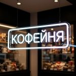 неоновая вывеска КОФЕЙНЯ