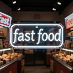 неоновая вывеска ФАСТФУД