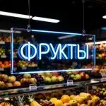 Вывески из гибкого неона неоновая вывеска ФРУКТЫ