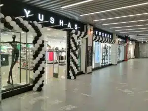 Комплексное оформление магазинов оформление магазина YUSHAS