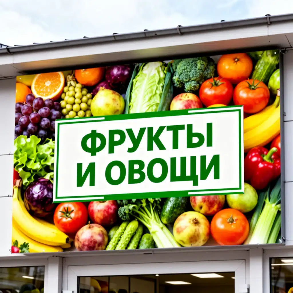 Печать баннеров: дешевый способ рекламы для вашей точки продаж овощей и фруктов! баннер фрукты и овощи