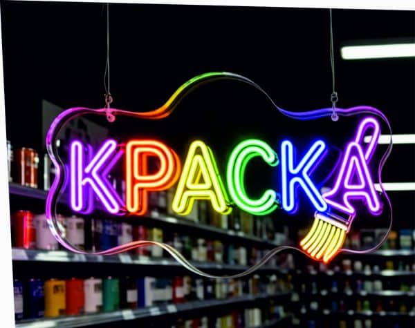 Неоновая вывеска Краска