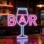 неоновая вывеска БАР