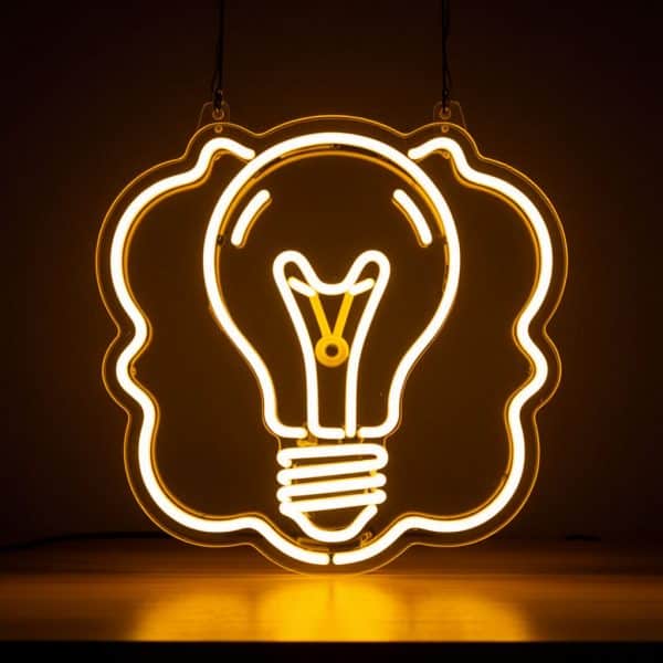 неоновый светильник ЛАМПОЧКА