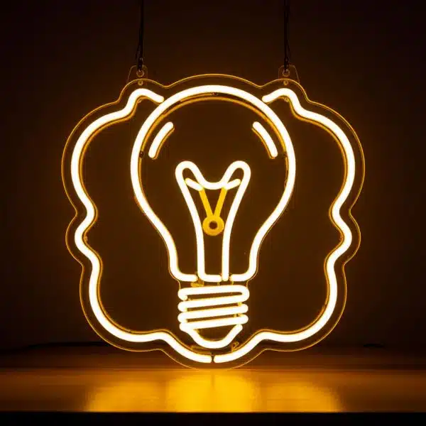неоновый светильник ЛАМПОЧКА