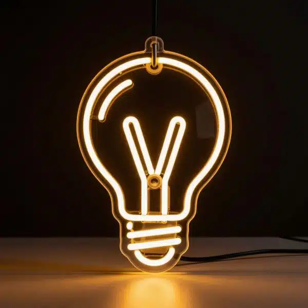 неоновый светильник ЛАМПОЧКА