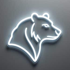 Неоновый светильник Медведь №4