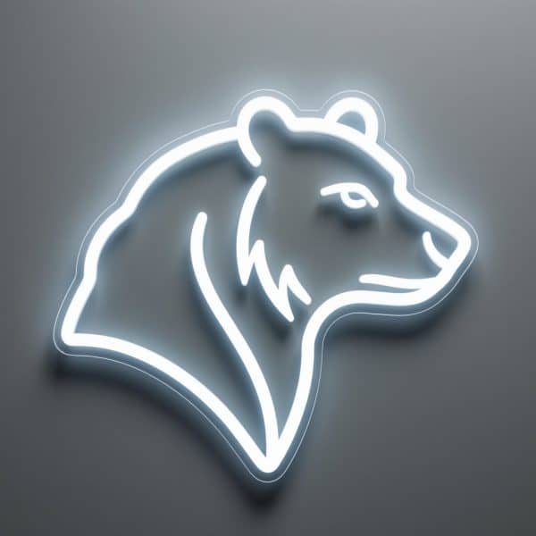 Неоновый светильник Медведь №4