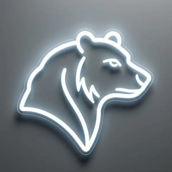 Неоновый светильник Медведь №4