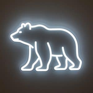 Неоновый светильник Медведь №2