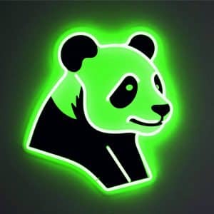 Неоновый светильник Панда №3