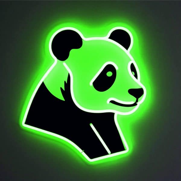 Неоновый светильник Панда №3
