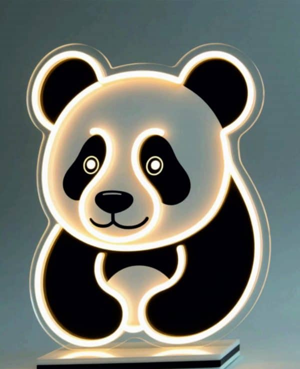 Неоновый светильник Панда №4