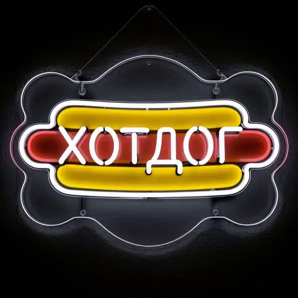 Неоновая вывеска Хот-дог